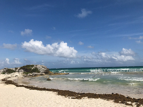 caribbean sea ocean view from Zamas Hotel - Tulum, Mexico