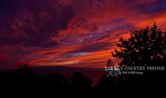 A fantasia sky over Flathead Lake - Northwest Montana